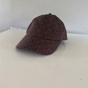 Michael Kors women’s adjustable brown signature monogram hat